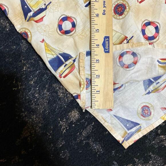 VINTAGE Guayaberass Nautical Button Up Casual Shirt short sleeve unknown size - Picture 7 of 10
